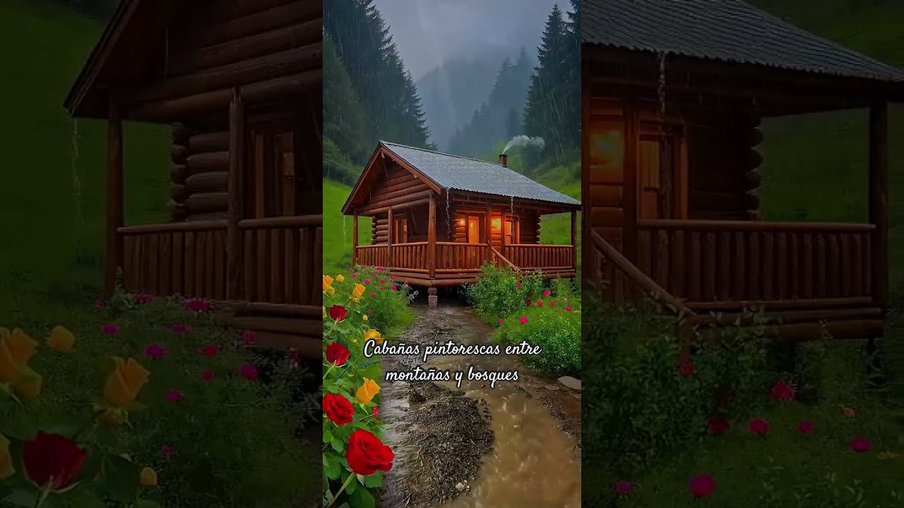 un paisaje de muchas cabanas