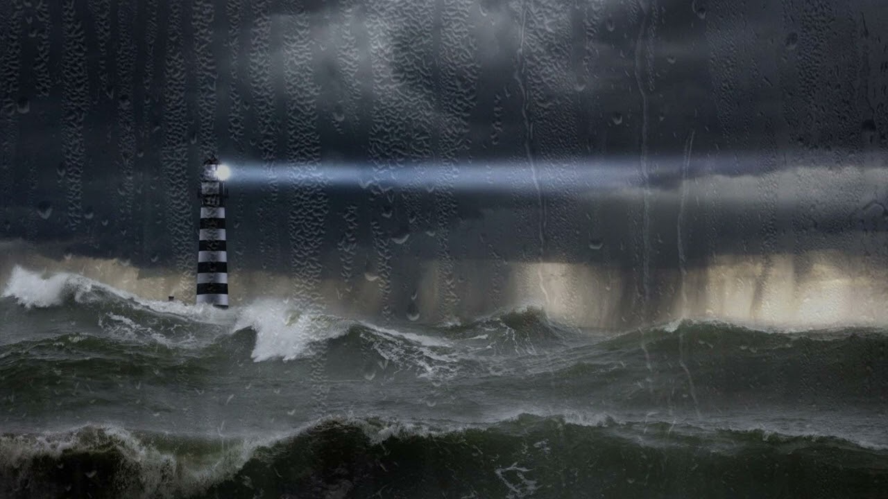 una tormenta de lluvia y viento muy fuerte