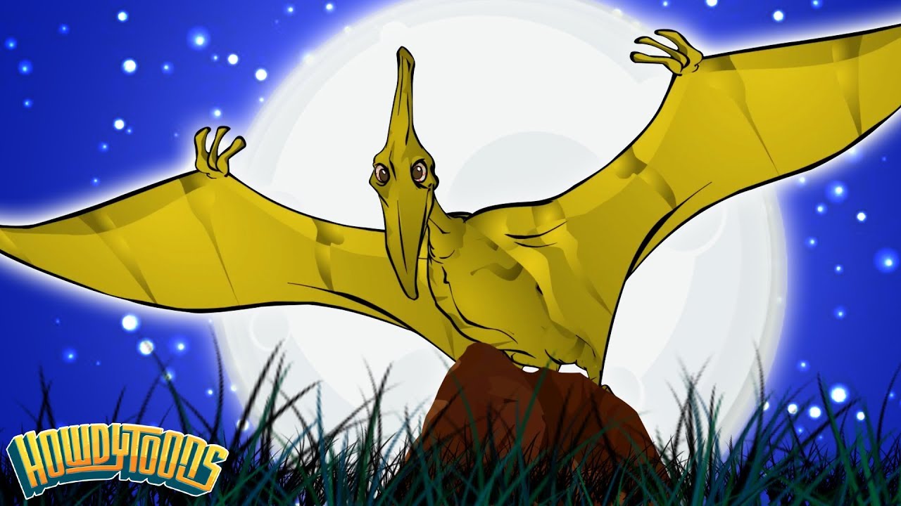 un pterodactilo volando en el cielo