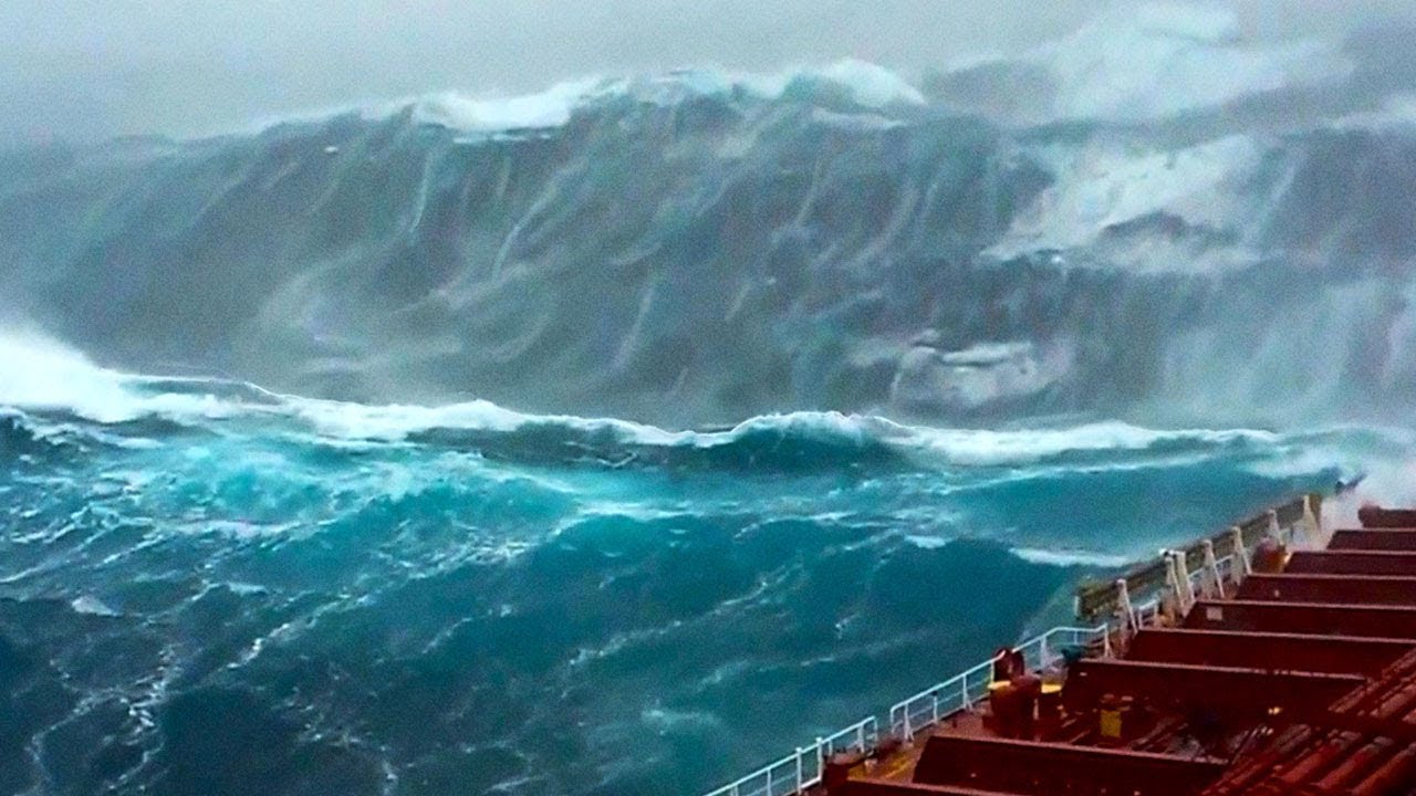imponentes olas de mar