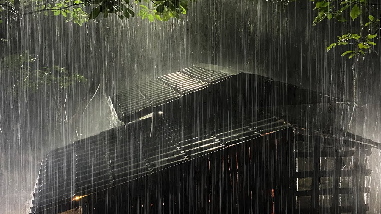 una lluvia muy fuerte