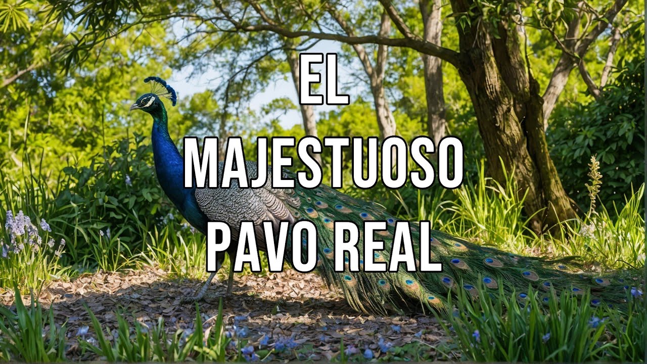 un majestuoso pavo real