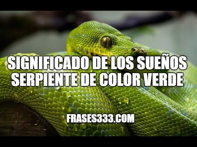 una serpiente verde que significa este sueno