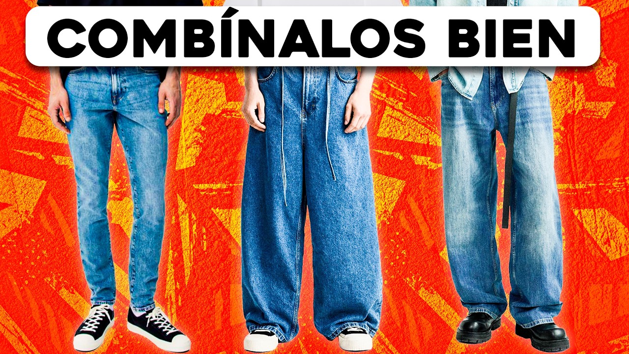 unos jeans azules